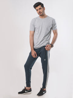 Navy Blue & Light Grey Side Striped Men's Jogger Pant (JT-71)