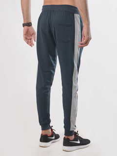 Navy Blue & Light Grey Side Striped Men's Jogger Pant (JT-71)