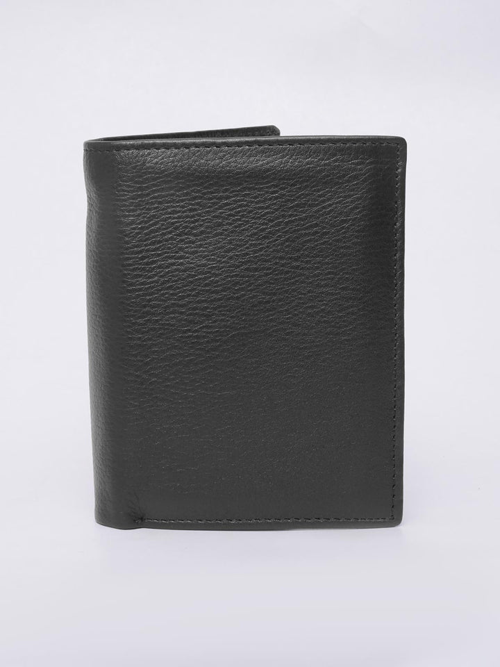 Black Trifold Style Leather Wallet (LW-11)