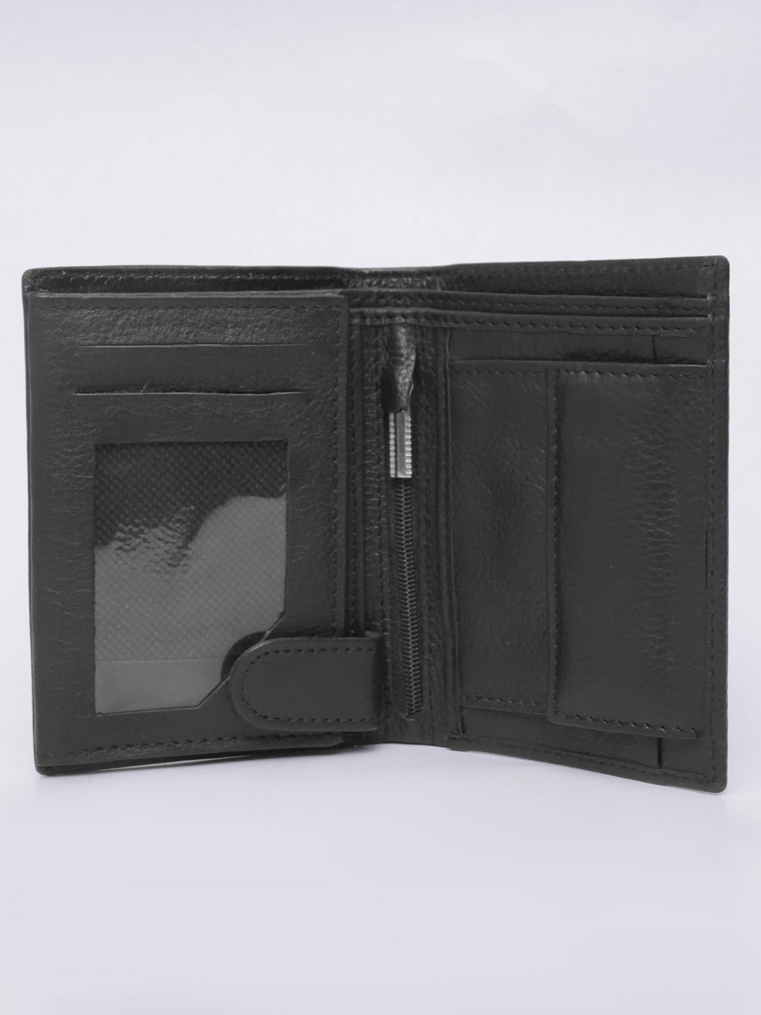 Black Trifold Style Leather Wallet (LW-11)