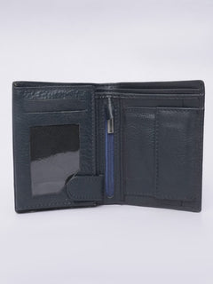 Navy Blue Leather Wallet (LW-12)