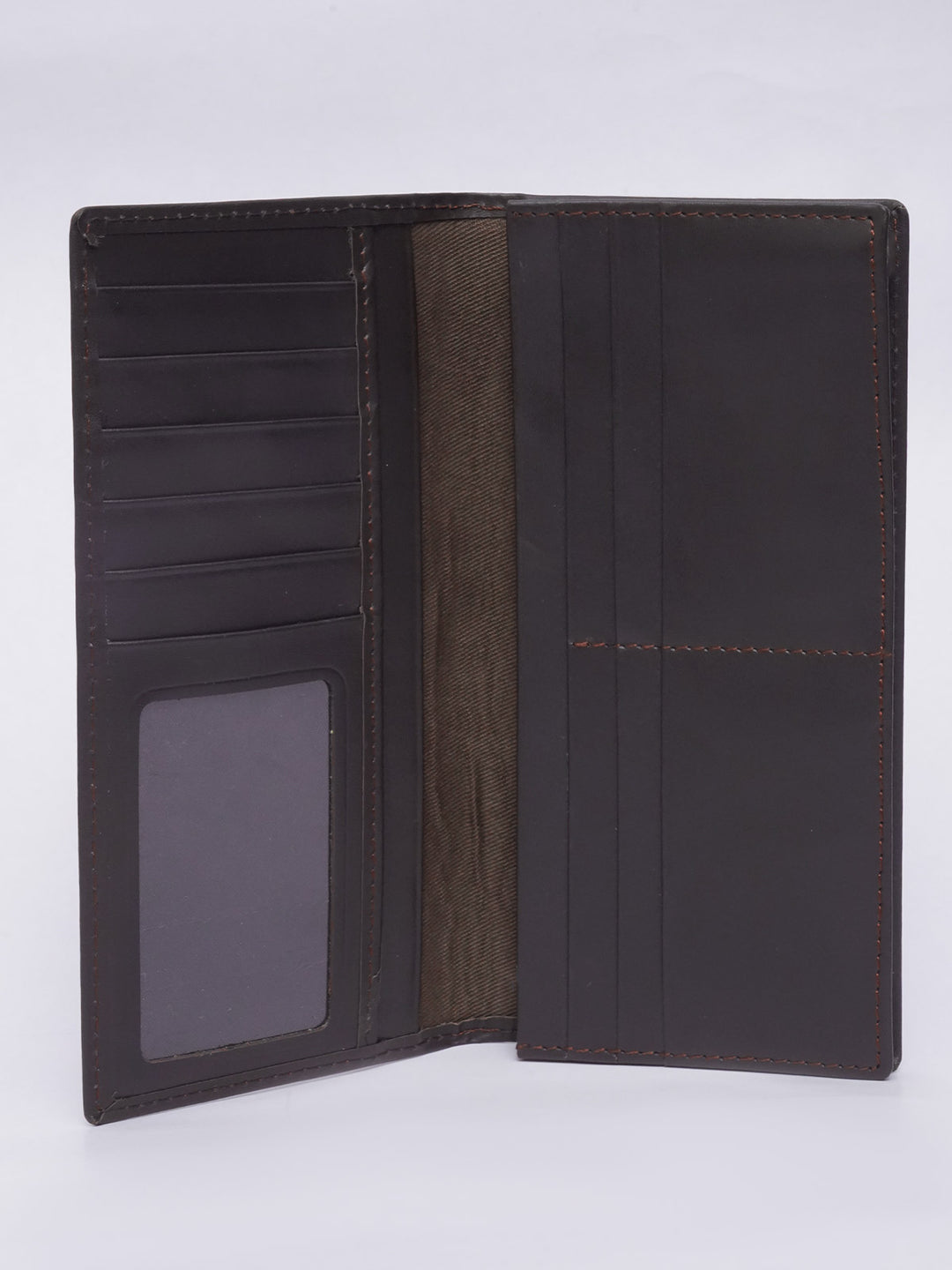 Dark Brown Notebook Style Leather Wallet (LW-13)