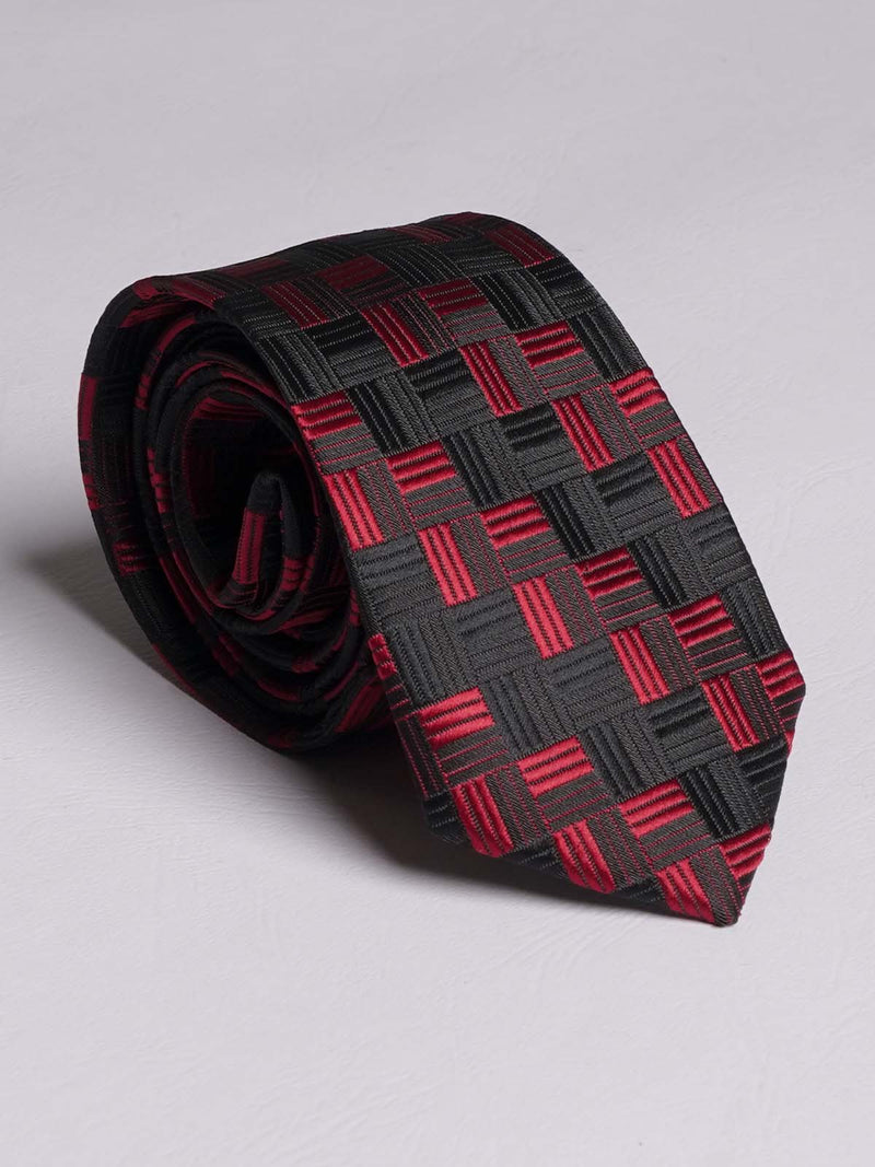 Red And Black Designer Tie (TIE-728)