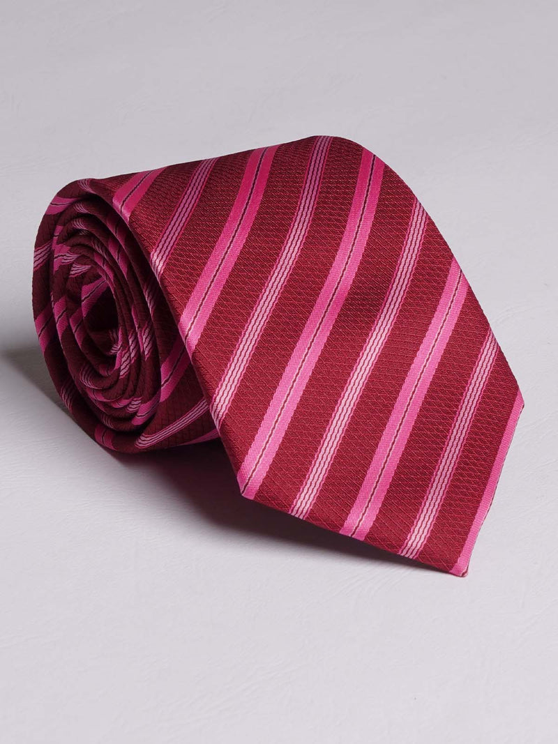 Maroon Striped Tie (TIE-800)