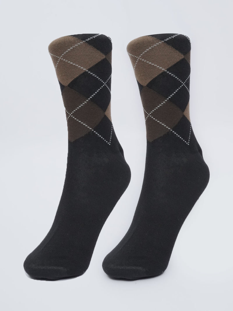 Brown Textured Socks (SOCKS-997)