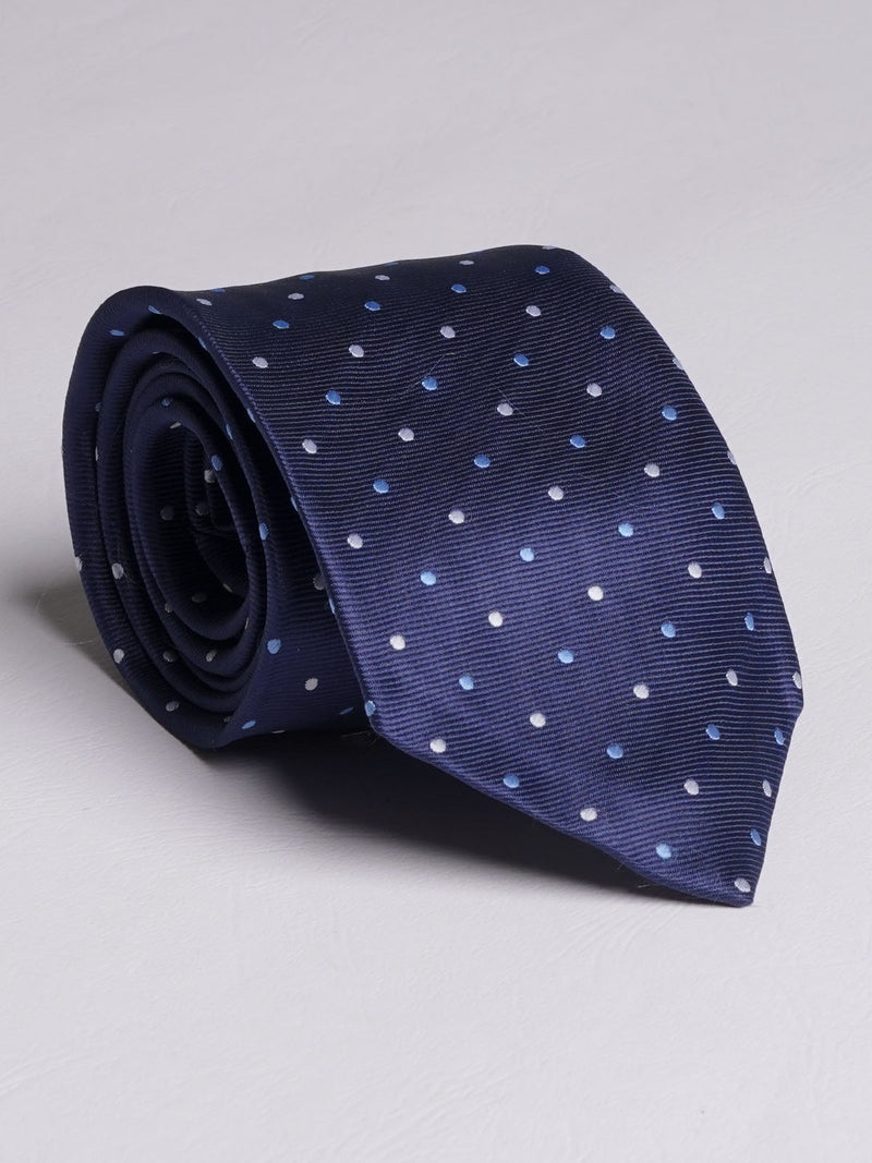 Navy Blue Multi Dotted Tie (TIE-767)