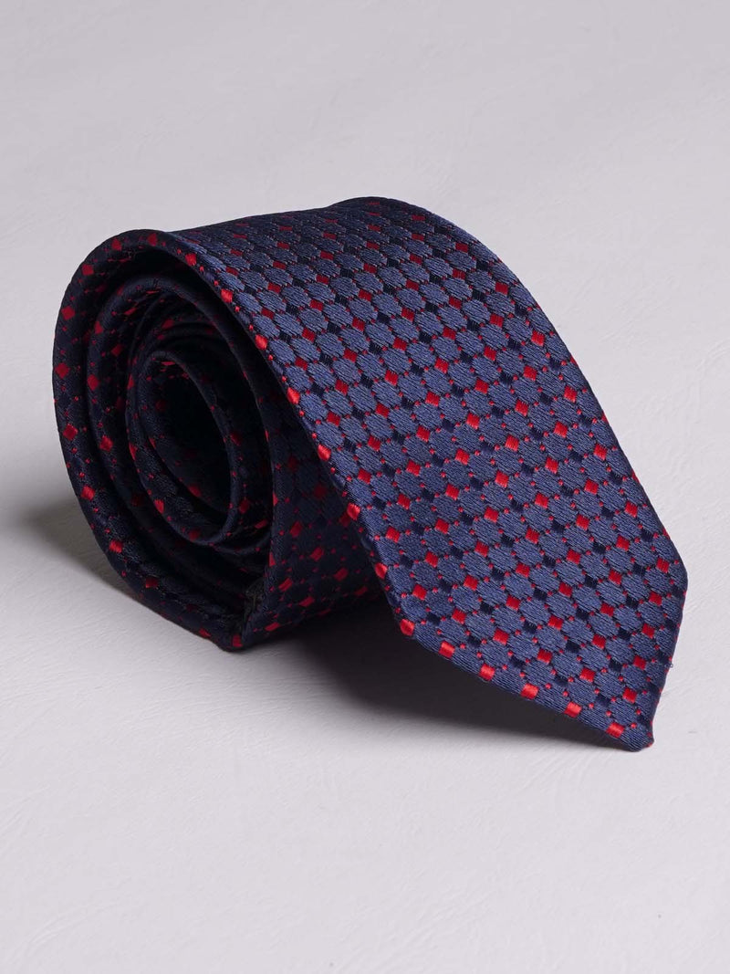 Red & Blue Dotted Tie (TIe-708)