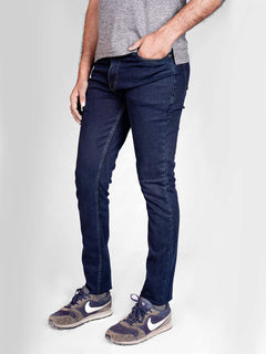 Navy Blue Plain Stretchable Denim Jeans-22