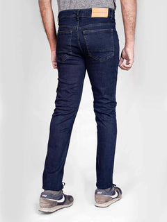 Navy Blue Plain Stretchable Denim Jeans-22