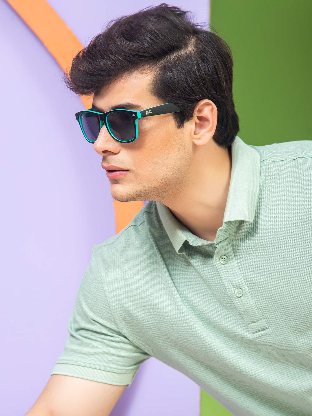 Light Green Self Half Sleeves Polo T-Shirt (POLO-329)