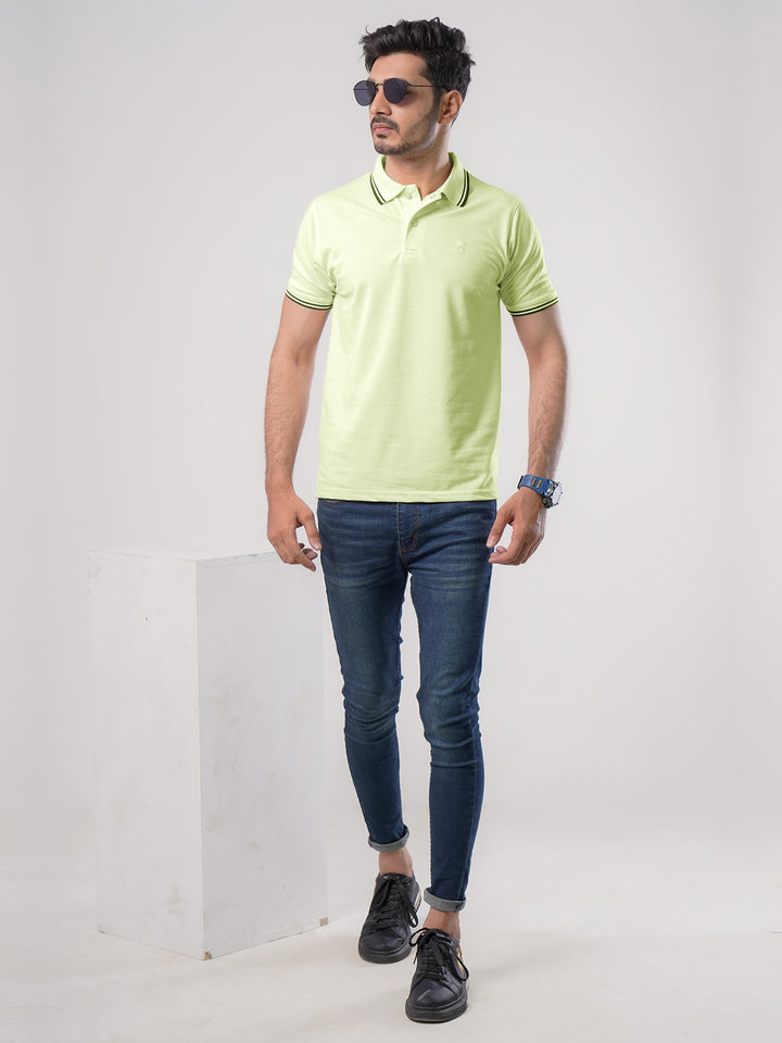 Lemon Plain Half Sleeves Polo T-Shirt (POLO-477)