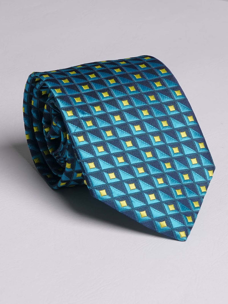 Printed Blue Tie (TIE-742)