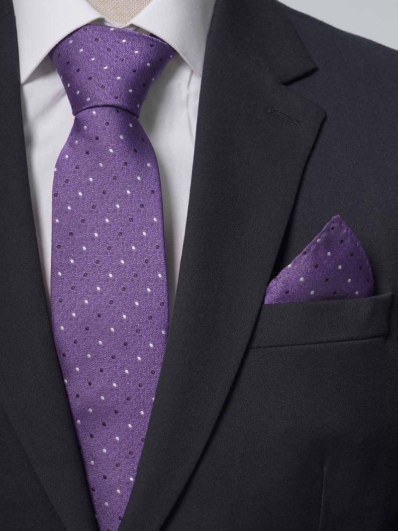 Purple Multi Dotted Tie Set (TS-211)