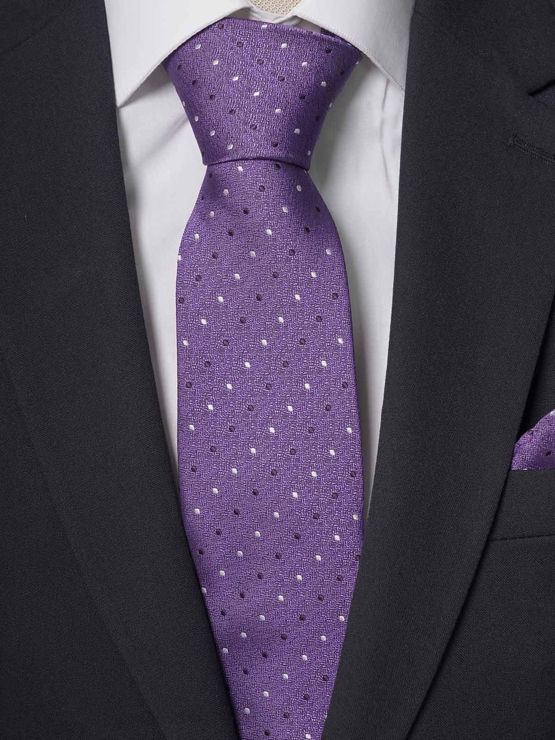 Purple Multi Dotted Tie Set (TS-211)