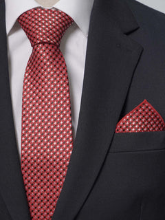 Red Multi Dotted Tie Set (TS-235)