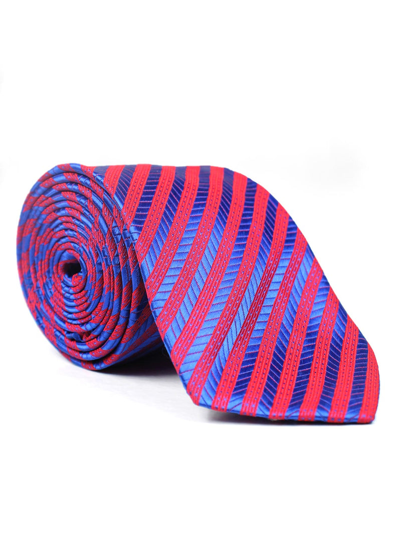 Red With Blue Stripe Tie (tie-633)