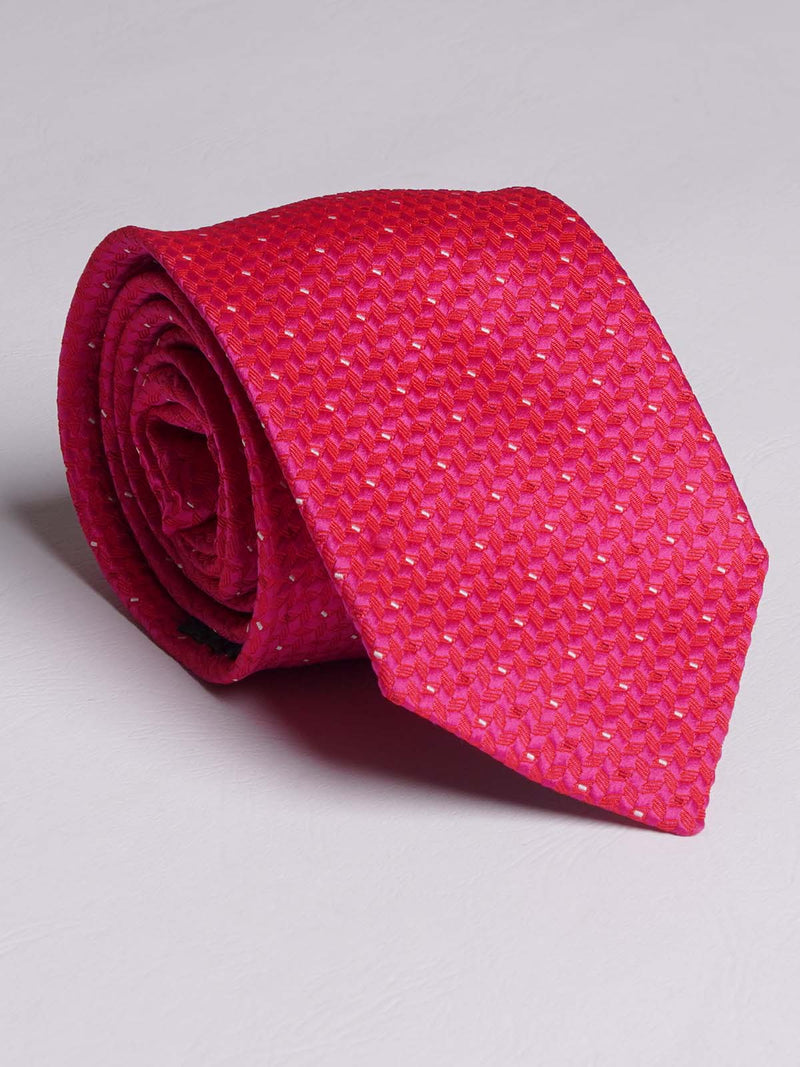 Shocking Pink Dotted Tie (TIE-761)