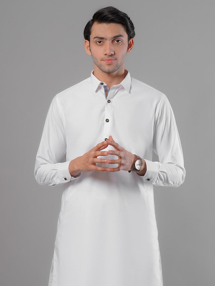 White Plain Exclusive Range Designer Shalwar Kameez (SK-387)