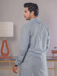 Ash Grey Self Exclusive Range Designer Shalwar Kameez (SK-392)