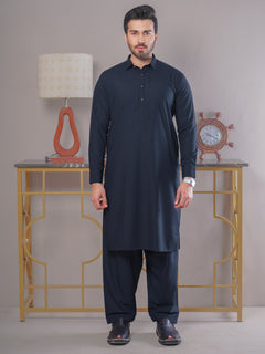 Navy Blue Self Exclusive Range Designer Shalwar Kameez (SK-412)