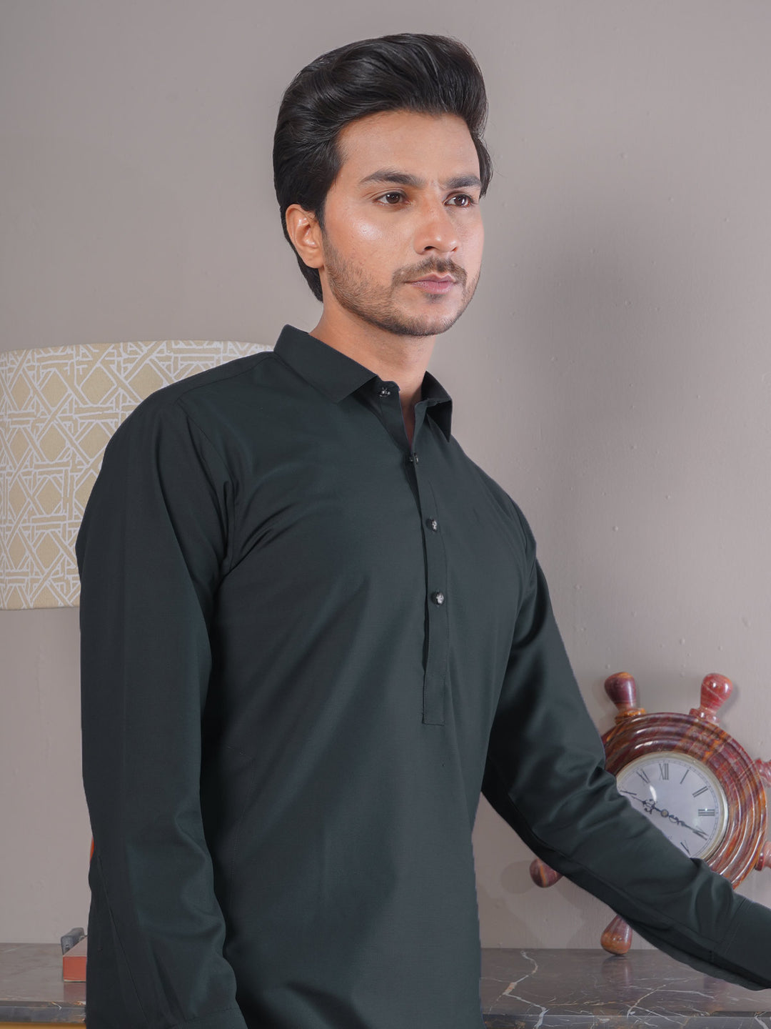 Dark Grey Self Exclusive Range Designer Shalwar Kameez (SK-416)