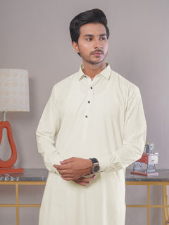 Cream Plain Exclusive Range Designer Shalwar Kameez (SK-419)