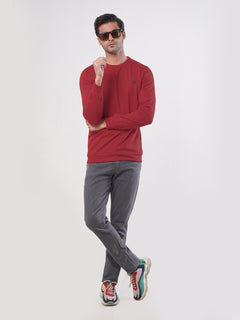 Red Men's Basic Sweat Shirt (SSF-003)