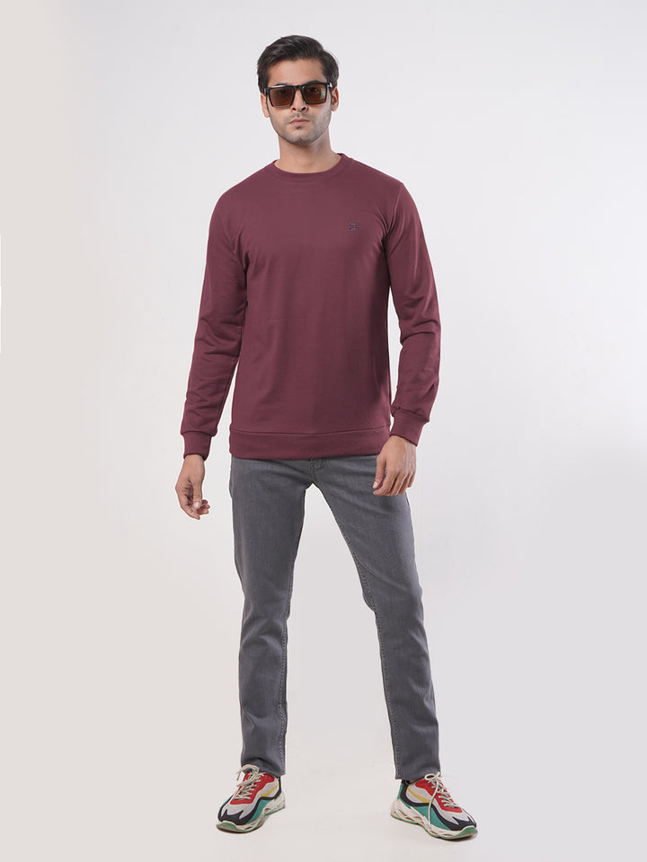 Maroon Men's Basic Sweat Shirt (SSF-004)