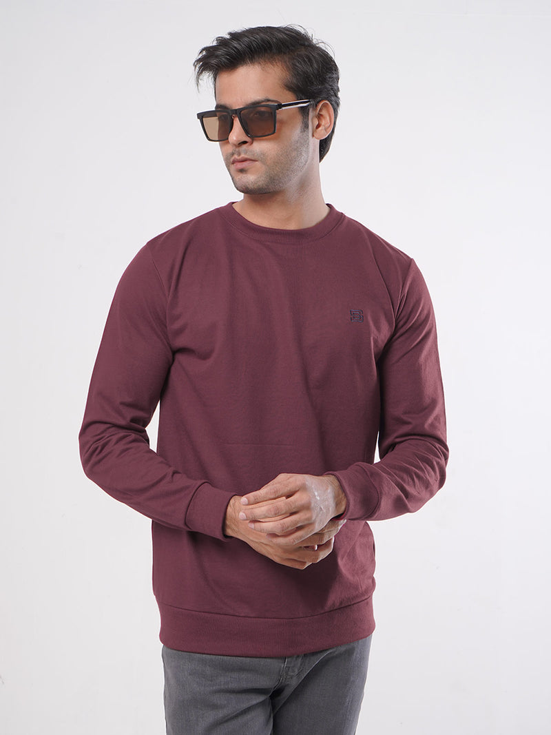 Maroon Men's Basic Sweat Shirt (SSF-004)