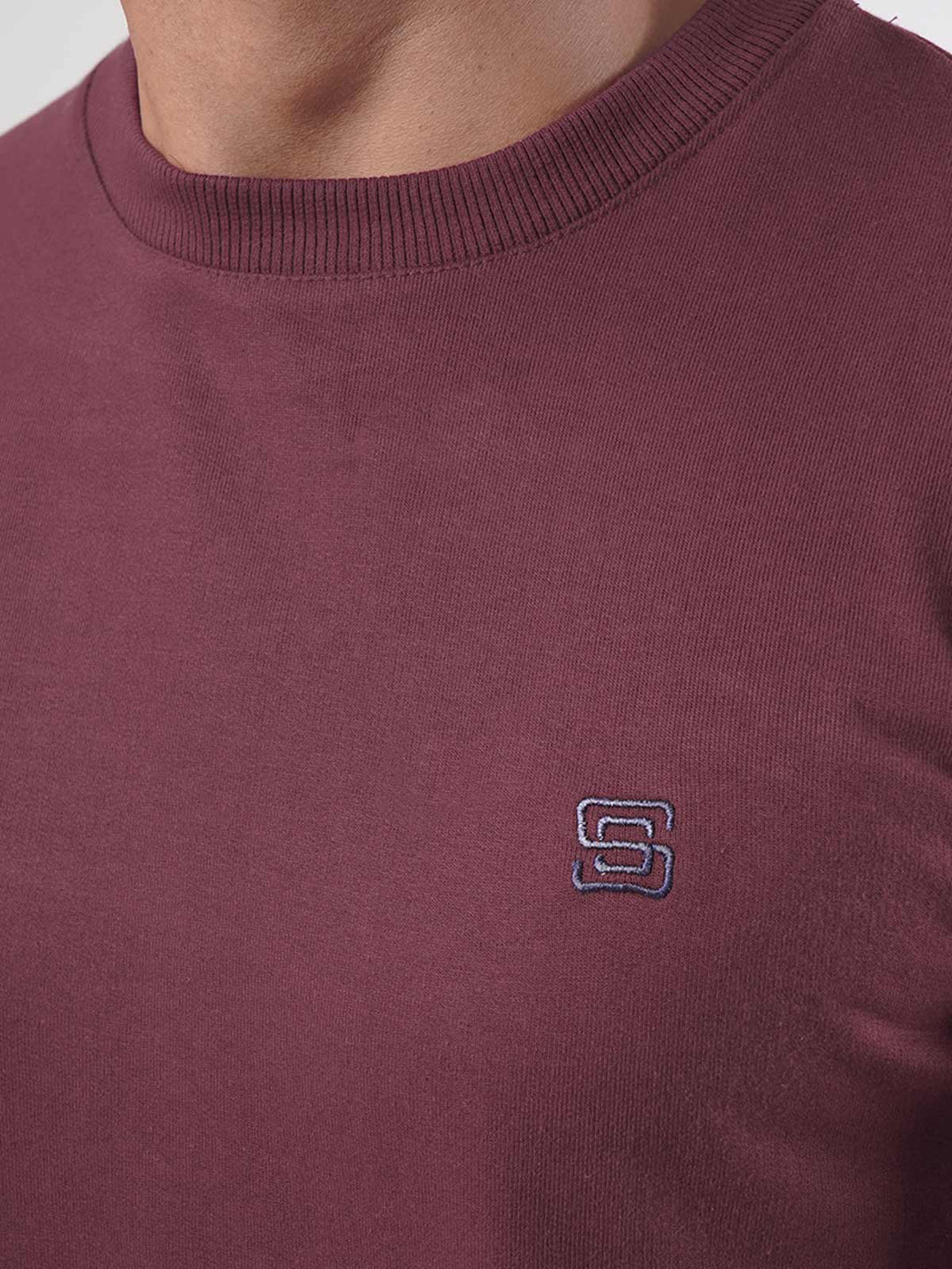 Maroon Men's Basic Sweat Shirt (SSF-004)