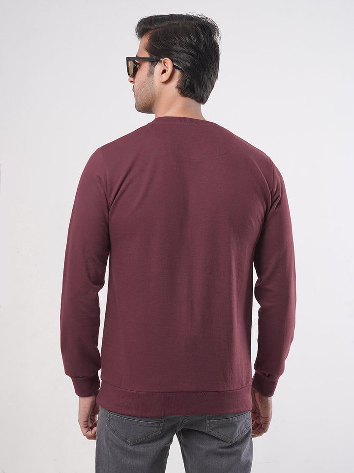 Maroon Men's Basic Sweat Shirt (SSF-004)