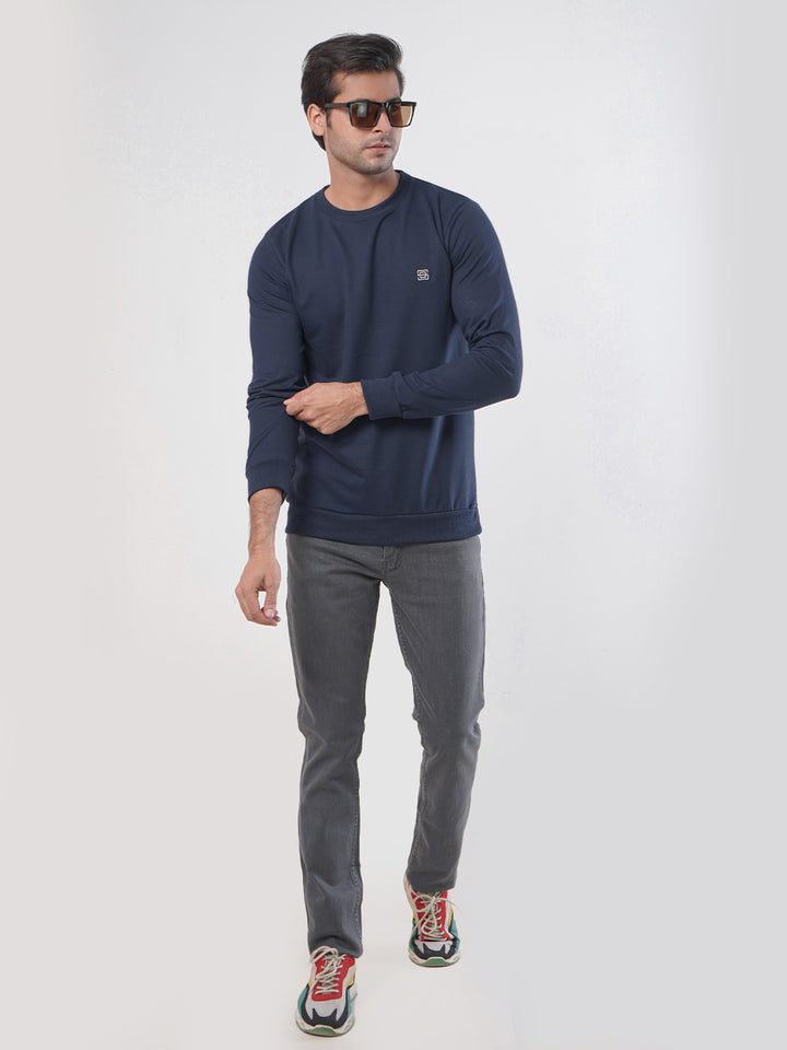 Navy Blue Men's Basic Sweat Shirt (SSF-006)