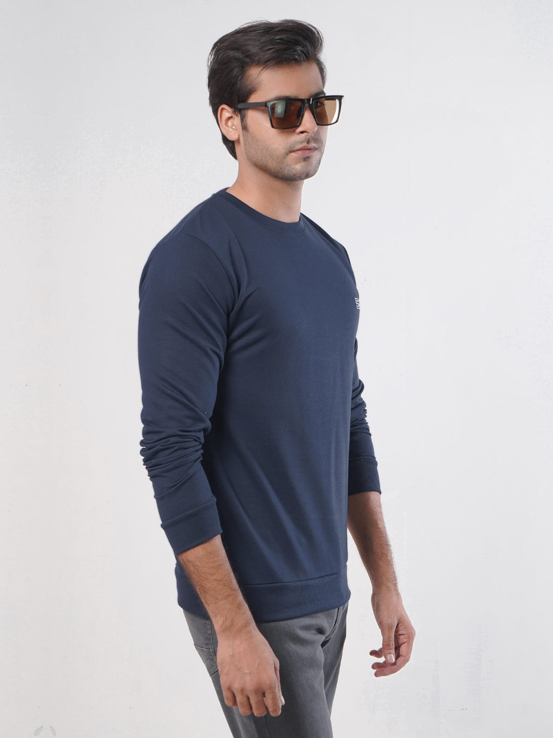 Navy Blue Men's Basic Sweat Shirt (SSF-006)