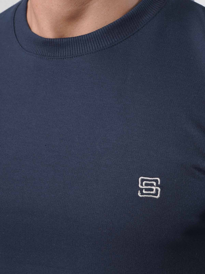 Navy Blue Men's Basic Sweat Shirt (SSF-006)