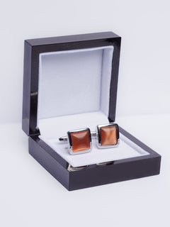 Sandstone Square Border Cufflink (CUFFLINK-432)