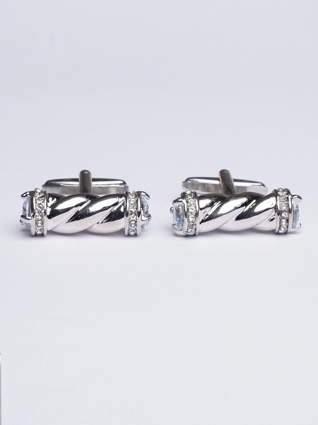 Silver Barrel Cufflink (CUFFLINK-413)