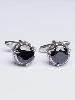 Silver Contrast Cufflink (CUFFLINK-418)