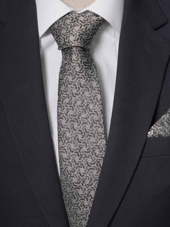 Silver Designer Tie Set (TS-221)