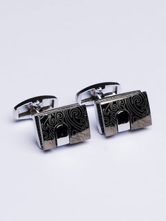 Silver Embossed Cufflink (CUFFLINK-448)