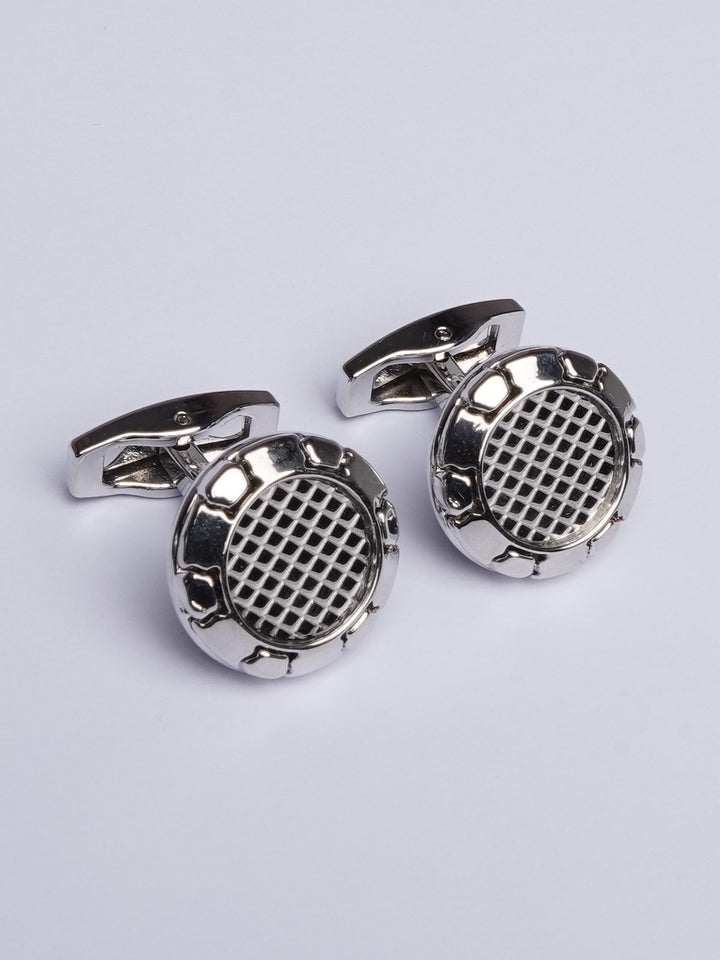 Silver Net Cufflink (CUFFLINK-427)