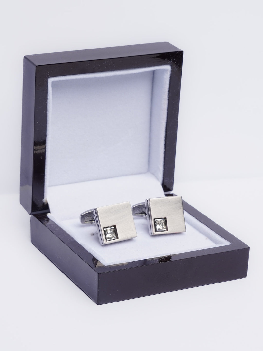 Silver Square Stone Cufflink (CUFFLINK-408)