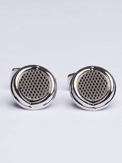 Silver Sterling Net Cufflink (CUFFLINK-429)