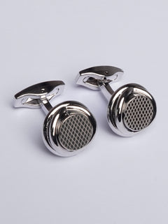 Silver Sterling Net Cufflink (CUFFLINK-429)