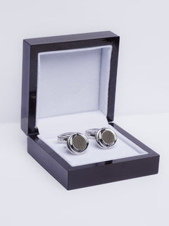 Silver Sterling Net Cufflink (CUFFLINK-429)