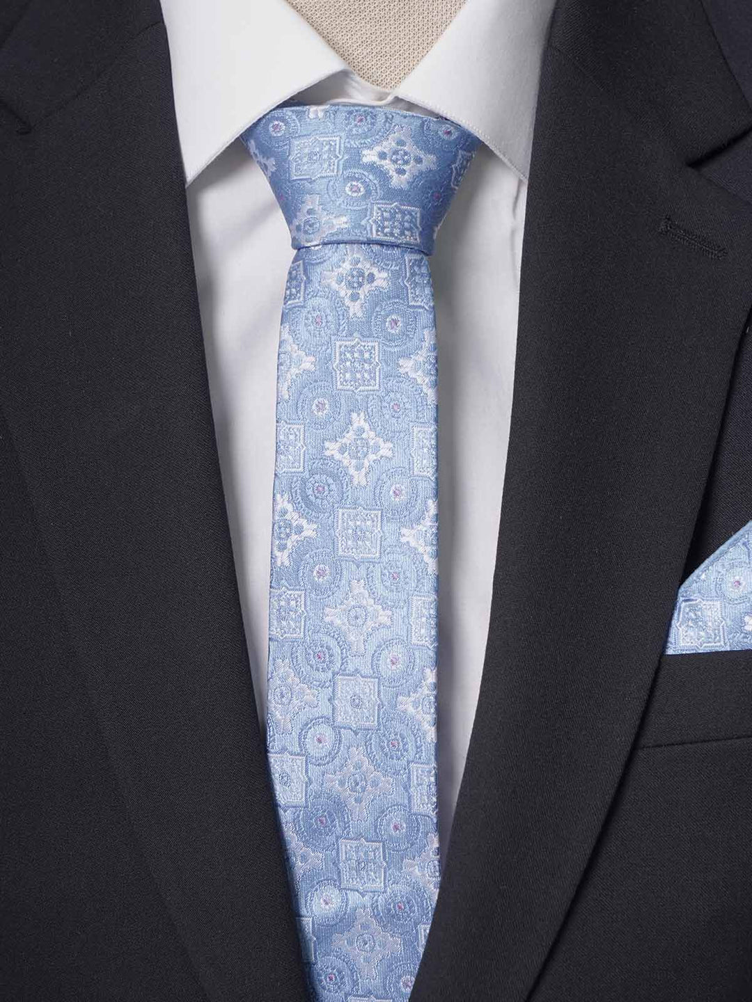 Sky Blue Designer Tie Set (TS-210)