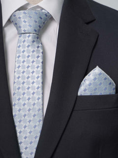 Sky Blue Multi Pattern Tie Set (TS-215)