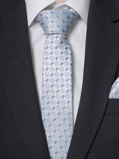 Sky Blue Multi Pattern Tie Set (TS-215)