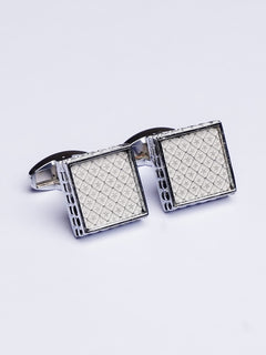 Square Shape Silver Cufflink (CUFFLINK-444)