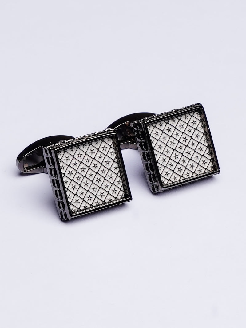 Square Shape Black Cufflink (CUFFLINK-445)