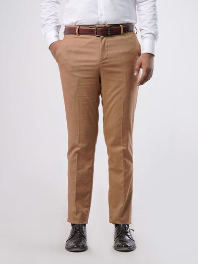 Wood Brown Plain Formal Dress Trouser (WTR-286)